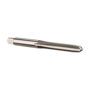 STRAIGHT FLUTE TAP: M6X1 METRIC COARSE, 4 FLUTE, PLUG CHAMFER, HSS, BRIGHT/UNCOATED FINISH - 1" THREAD LENGTH, 2-1/2" OAL, RIGHT HAND, D3 HERTEL K020169AS