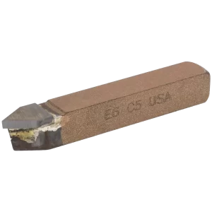 SINGLE-POINT TOOL BIT E-6 3/8" SHANK HEIGHT 3/8" SHANK WIDTH C5 SOLID CARBIDE TIP NEUTRAL 2-1/2" OAL 611