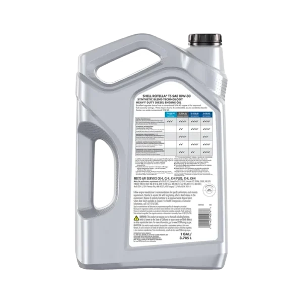 Shell Rotella Hd30 Diesel engine oil 10w-30 t5 hd 1 gal – SHELL ROTELLA 550045130 – All Parts
