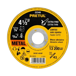 Thin Metal Cutting Disc Pretul DICOF-4510P – 4-1/2" x 1mm Type 41