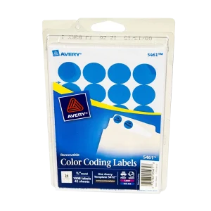 3/4 Inch Blue Circle Labels – 1008 Adhesive Dots for Organizing & Labeling (#5461)