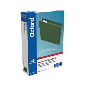 Green hanging file folder OXFORD pack 25