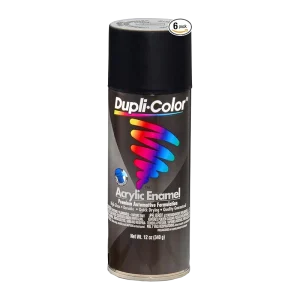 BRIGHT BLACK AEROSOL PAINT 12OZ DUPLI-COLOR DA1603-6 PK