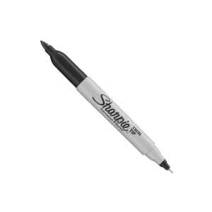 Sharpie Black Permanent Marker – Dual Tip (Fine & Ultra-Fine Point) for Industrial and Office Use